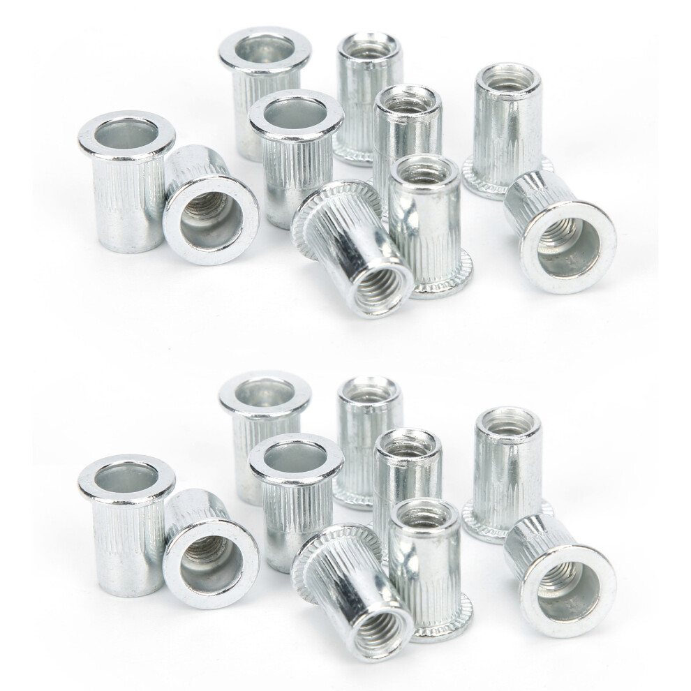 20Pcs Aluminum Alloy Rivet Nut Kit M6 X 10 Hardware Fastener Tools 7681391924903
