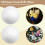 10 boules de polystyrène expansé de 6 cm pour décorations de Noël à modeler 4
