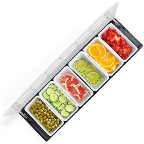 Distributeur Condiments Aliments Bar 6 Plateaux Couvercle 1