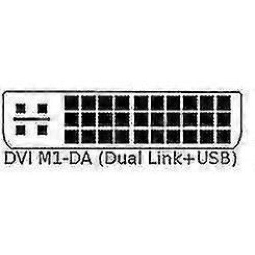 Câble DVI M1-DA 30+5 broches vers projecteur compatible HD Dual Link + USB, 1,7 m 2