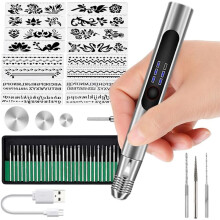 Rechargeable Pen, Engraving Pen Kit with 63 Accessories, Tool for Wood, Metal and Glass
