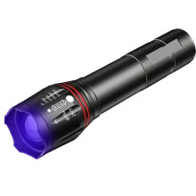 395nm LED UV Flashlight Rechargeable Zoomable Light for Pet Stain Detector Tools Lantern Money Fluorescer Detector