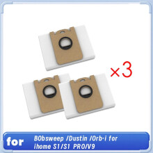 Kits de Remplacement de Sacs à Poussière Jetables de 3,5 L pour Aspirateur Robot Bobsweep / Dustin / Orb-I pour Ihome S1/S1 PRO/V9, 3 Pièces