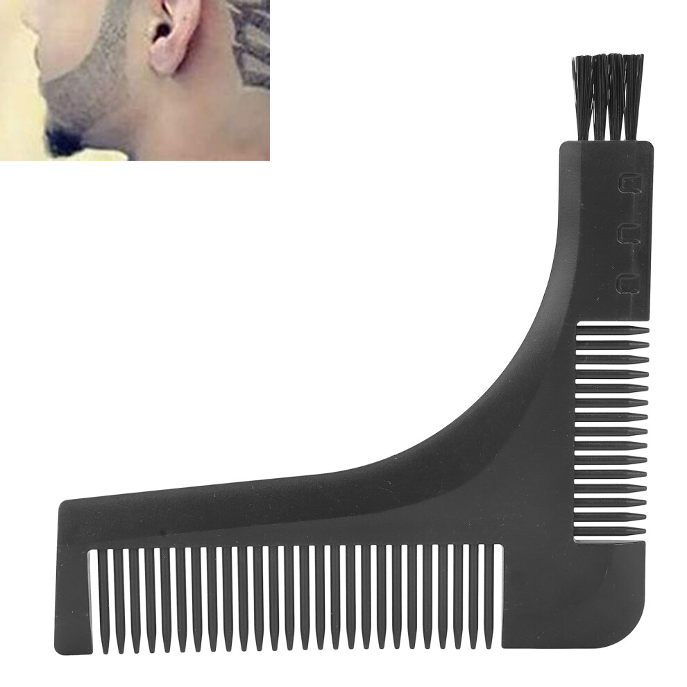 Unisex Black L-Shaped Beard Shaping Comb & Trimming Guide For Men