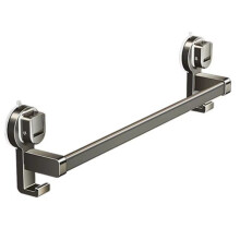 Porte-Serviettes à Ventouse pour Salle de Bain, Gris, Sans Perforation, Double Poteau, Support de Rangement Mural