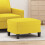 VidaXL vidaXL Fußhocker Hellgelb 60x50x41 cm Stoff 2