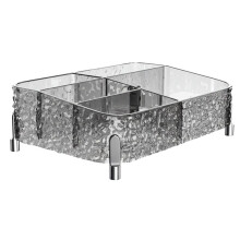 Glacier-Print Desktop Makeup Organizer with Legs Clear Lipstick Split Vanity Storage Organizer Makeup Organizer Box B