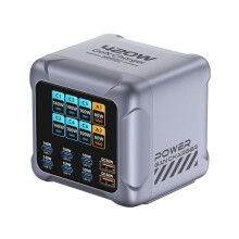 Caricabatterie GaN PD3.1 da 420 W, Caricabatterie USB di Tipo C da 140 W, Display Digitale, Stazione di Ricarica Rapida, Caricabatterie Rapido, Spina