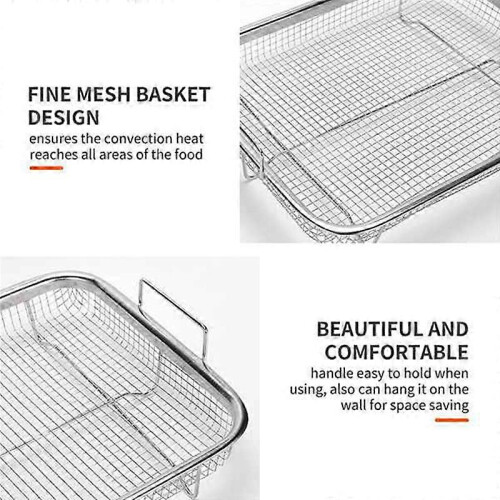 3 paniers acier inox pour friteuse air 1