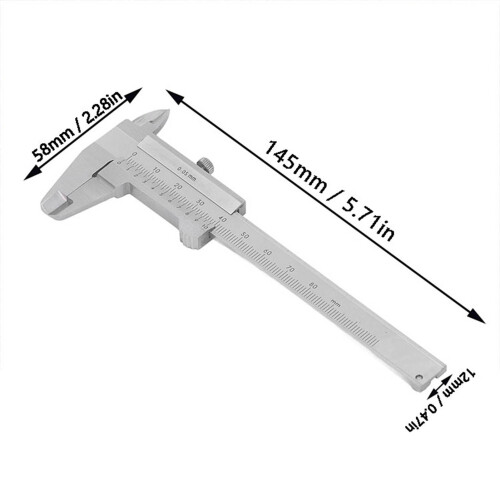 Edelstahl-Verniermeter 0-80mm, präzise, tragbar 1