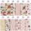 24 feuilles papier aquarelle floral 30.5x30.5cm 5