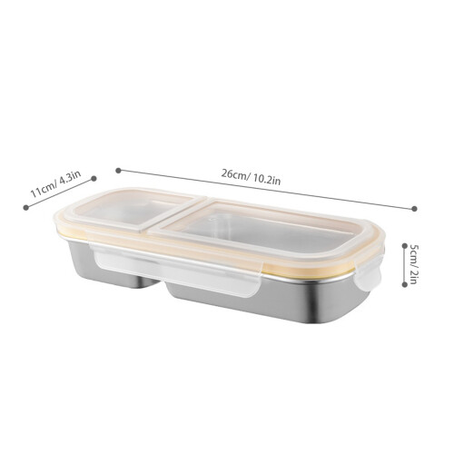 Outdoor-Edelstahl-Lunchbox 700 ml 11  26  5 cm 1