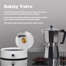 300ml Moka Pot Coffee Maker Mocha Pot Aluminum Espresso Machine Coffee Pot B