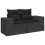 VidaXL vidaXL 6-tlg. Garten-Sofagarnitur mit Kissen Schwarz Poly Rattan 3