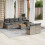 VidaXL vidaXL 10-tlg. Garten-Sofagarnitur mit Kissen Grau Poly Rattan 2