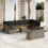 VidaXL vidaXL 13-tlg. Garten-Sofagarnitur mit Kissen Grau Poly Rattan 2