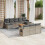 VidaXL vidaXL 11-tlg. Garten-Sofagarnitur mit Kissen Grau Poly Rattan 2