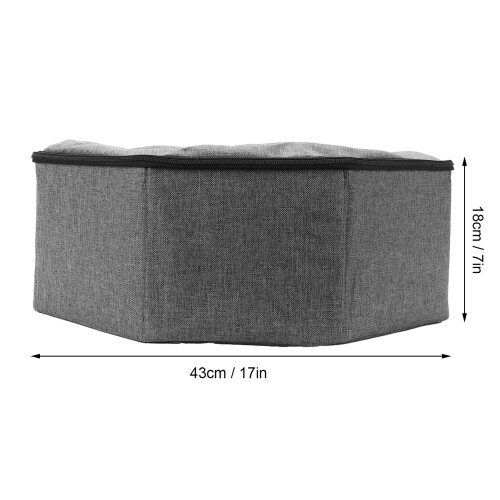 Faltbare graue Hutablagebox für breite Hüte, 43x18cm 1