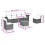 VidaXL vidaXL 7-tlg. Garten-Sofagarnitur mit Kissen Grau Poly Rattan 8