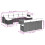 VidaXL vidaXL 11-tlg. Garten-Sofagarnitur mit Kissen Grau Poly Rattan 3