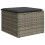 VidaXL vidaXL 12-tlg. Garten-Sofagarnitur mit Kissen Grau Poly Rattan 5