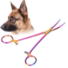 18cm Stainless Steel Colorful Pet Ear Hair Pliers – Pet Grooming Tools