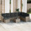 VidaXL vidaXL 9-tlg. Garten-Sofagarnitur mit Kissen Grau Poly Rattan 2