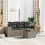 VidaXL vidaXL 4-tlg. Garten-Sofagarnitur mit Kissen Grau Poly Rattan 2