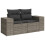 VidaXL vidaXL 4-tlg. Garten-Sofagarnitur mit Kissen Grau Poly Rattan 5