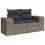 VidaXL vidaXL 5-tlg. Garten-Sofagarnitur mit Kissen Grau Poly Rattan 2