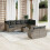 VidaXL vidaXL 10-tlg. Garten-Sofagarnitur mit Kissen Grau Poly Rattan 2