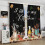 Farmhouse Curtains Black Plank Pattern Rod Pocket Thermal 4