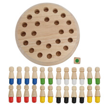 Children's Wooden Memory Chess Toy Educational Cognitive Block Board, 403g
