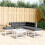 VidaXL vidaXL 5 Piece Garden Sofa Set with Cushions White Solid Wood Pine 2