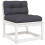 VidaXL vidaXL 5 Piece Garden Sofa Set with Cushions White Solid Wood Pine 3