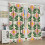 Retro 70s floral curtains pink green pattern rod pocket 4