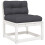 VidaXL vidaXL 5 Piece Garden Sofa Set with Cushions White Solid Wood Pine 3