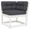 VidaXL vidaXL 5 Piece Garden Sofa Set with Cushions White Solid Wood Pine 4