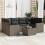 VidaXL vidaXL 7-tlg. Garten-Sofagarnitur mit Kissen Grau Poly Rattan 2