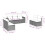 VidaXL vidaXL 7-tlg. Garten-Sofagarnitur mit Kissen Grau Poly Rattan 3