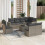 VidaXL vidaXL 9-tlg. Garten-Sofagarnitur mit Kissen Grau Poly Rattan 2