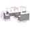 VidaXL vidaXL 9-tlg. Garten-Sofagarnitur mit Kissen Grau Poly Rattan 3