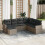 VidaXL vidaXL 7-tlg. Garten-Sofagarnitur mit Kissen Grau Poly Rattan 2