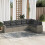 VidaXL vidaXL 7-tlg. Garten-Sofagarnitur mit Kissen Grau Poly Rattan 2