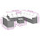 VidaXL vidaXL 10-tlg. Garten-Sofagarnitur mit Kissen Grau Poly Rattan 3