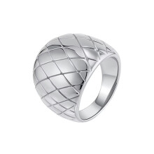 Women's Stainless Steel Chunky Dome Mesh Statement Ring Silver Size 9