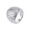 Women's Stainless Steel Chunky Dome Mesh Statement Ring Silver Size 9 1