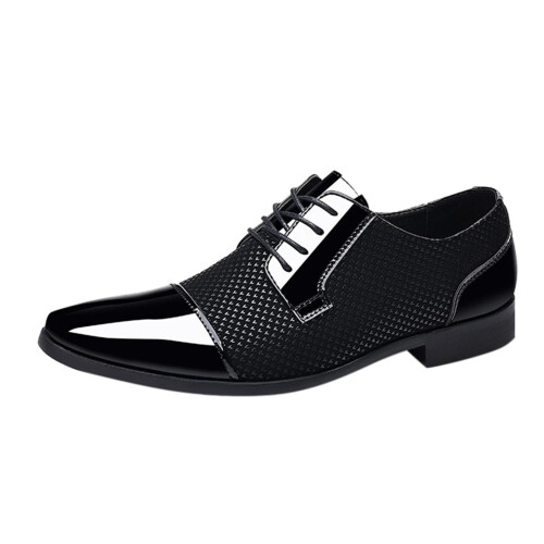 Κλασικά ανδρικά δερμάτινα slip-on παπούτσια εργασίας, PU δέρμα, χαμηλό τακούνι,