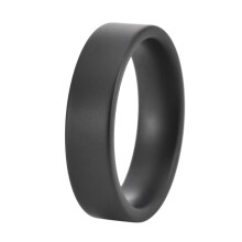 Men's and Women's Ceramic 6MM Classic Matte Process Engagement Wedding Band Ring Black Size 8