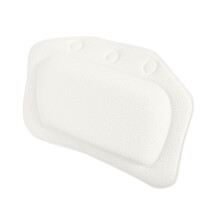 Hoofdsteun voor in het zwembad of bad, zacht en comfortabel nekkussen met zuignappen, PVC-schuim, snelle droogtijd, gemakkelijk schoon te maken, wit